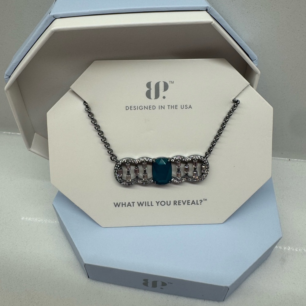 Elegant Hematite and Sapphire Necklace